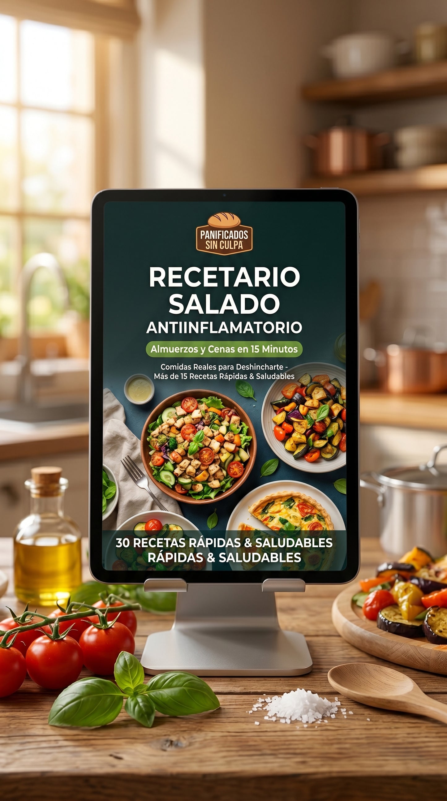 Recetario Salado "Sin Culpa": 30 Almuerzos y Cenas Antiinflamatorios